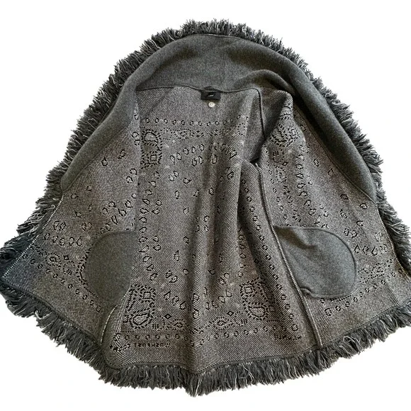 Alanui Bandana Jacquard Icon Cardigan Dark Grey M/L - Picture 5 of 10